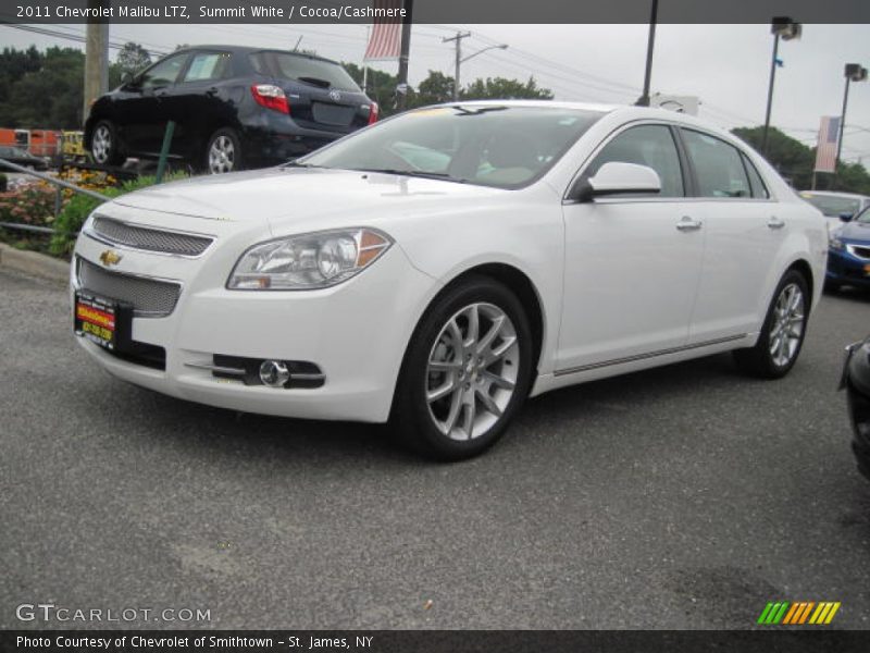 Summit White / Cocoa/Cashmere 2011 Chevrolet Malibu LTZ