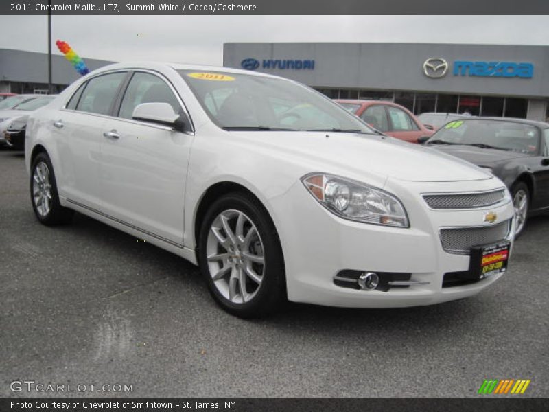 Summit White / Cocoa/Cashmere 2011 Chevrolet Malibu LTZ