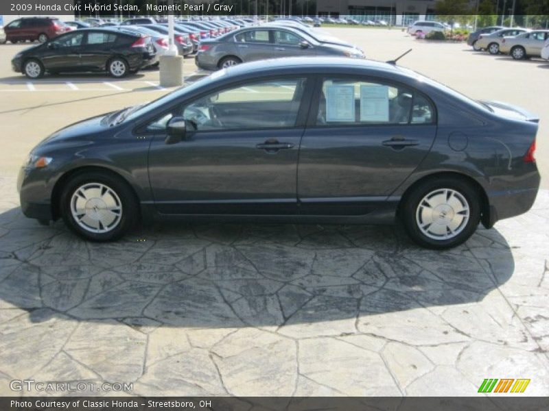 Magnetic Pearl / Gray 2009 Honda Civic Hybrid Sedan