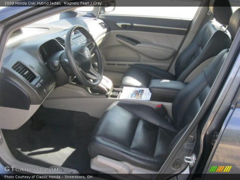 Magnetic Pearl / Gray 2009 Honda Civic Hybrid Sedan