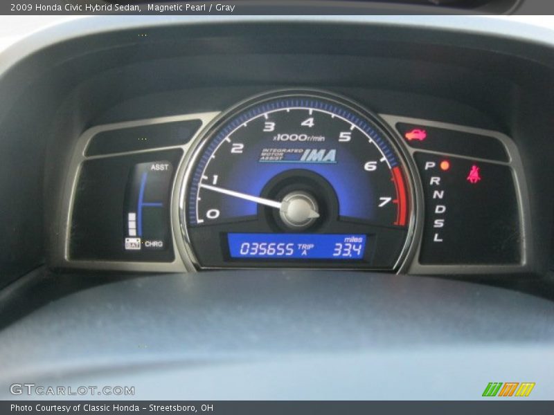 Magnetic Pearl / Gray 2009 Honda Civic Hybrid Sedan