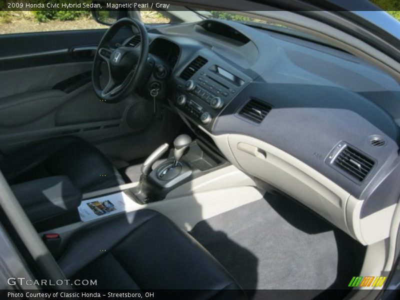Magnetic Pearl / Gray 2009 Honda Civic Hybrid Sedan