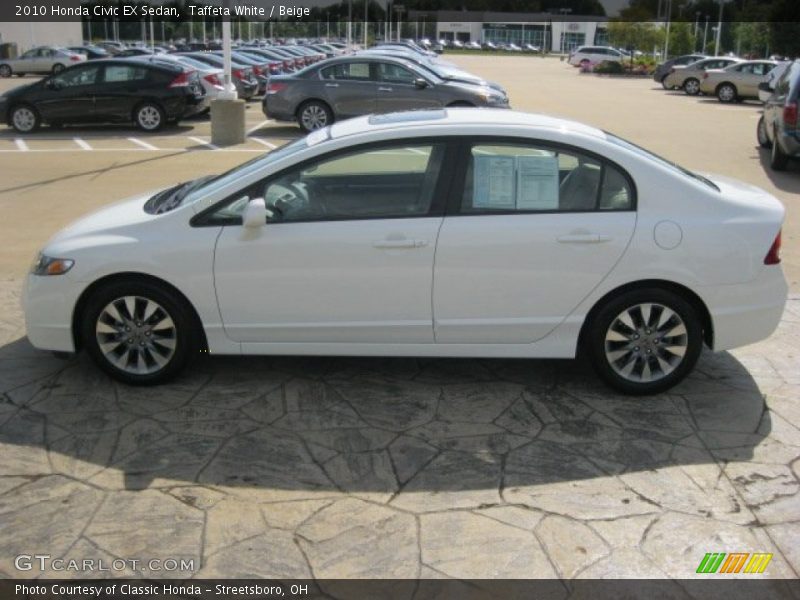 Taffeta White / Beige 2010 Honda Civic EX Sedan