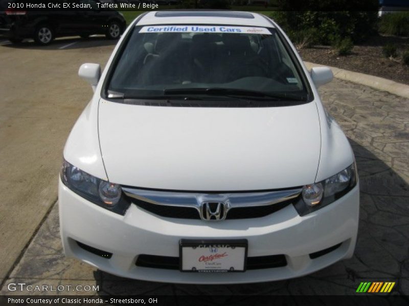 Taffeta White / Beige 2010 Honda Civic EX Sedan