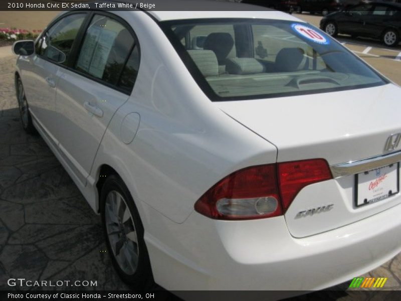 Taffeta White / Beige 2010 Honda Civic EX Sedan