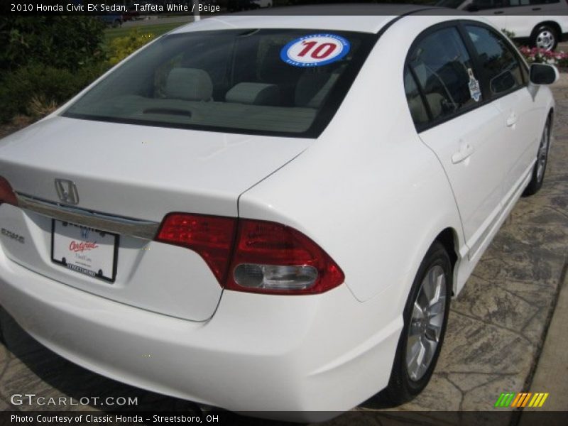 Taffeta White / Beige 2010 Honda Civic EX Sedan