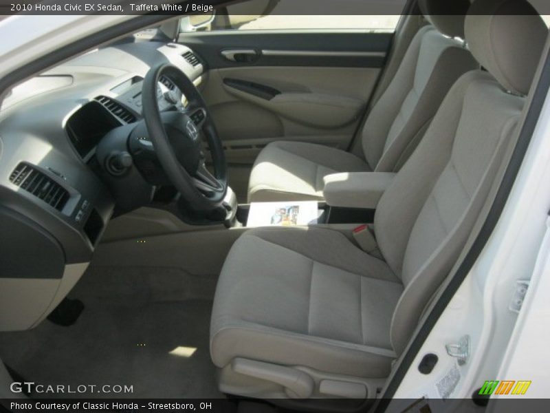 Taffeta White / Beige 2010 Honda Civic EX Sedan