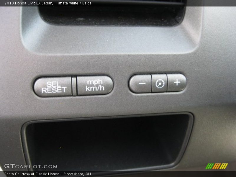 Taffeta White / Beige 2010 Honda Civic EX Sedan