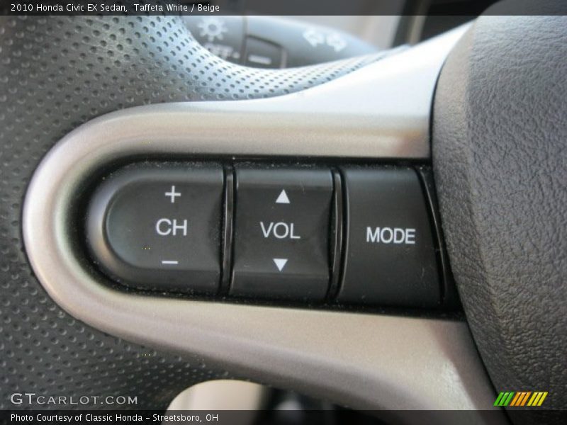 Taffeta White / Beige 2010 Honda Civic EX Sedan