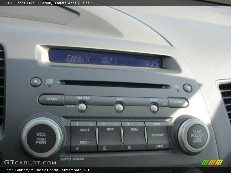 Taffeta White / Beige 2010 Honda Civic EX Sedan