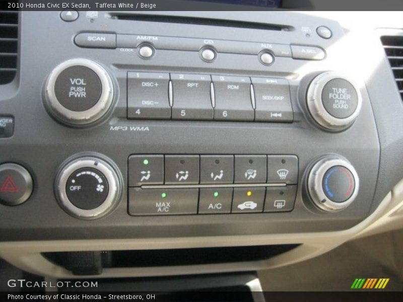 Taffeta White / Beige 2010 Honda Civic EX Sedan