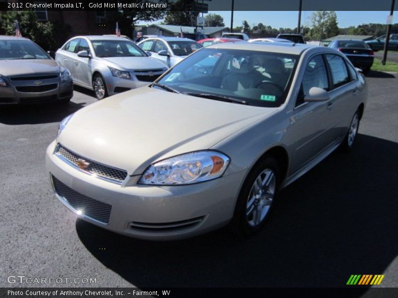Gold Mist Metallic / Neutral 2012 Chevrolet Impala LT