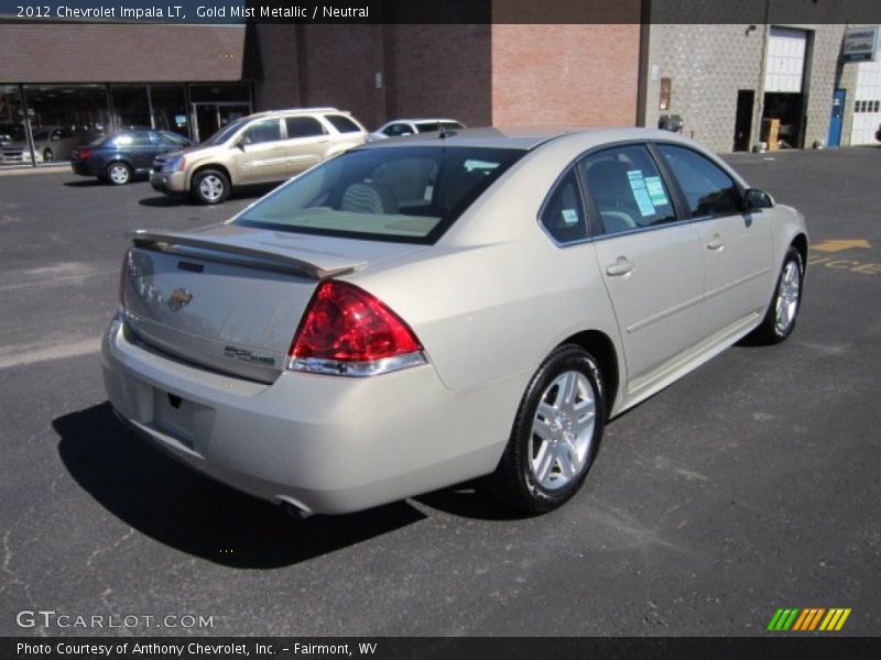 Gold Mist Metallic / Neutral 2012 Chevrolet Impala LT