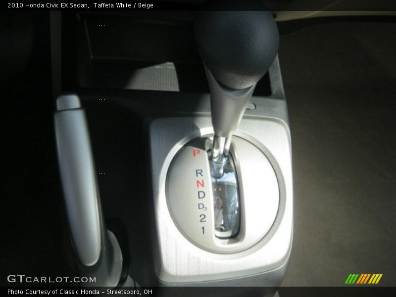 Taffeta White / Beige 2010 Honda Civic EX Sedan