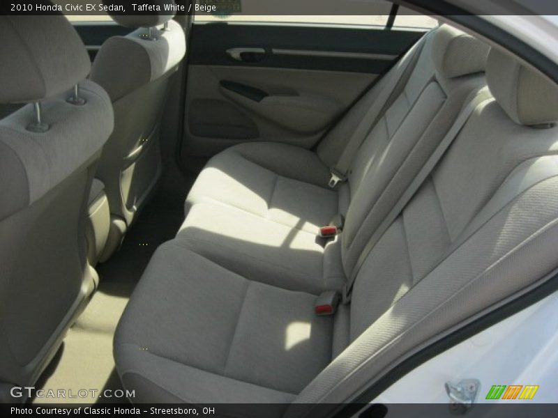 Taffeta White / Beige 2010 Honda Civic EX Sedan