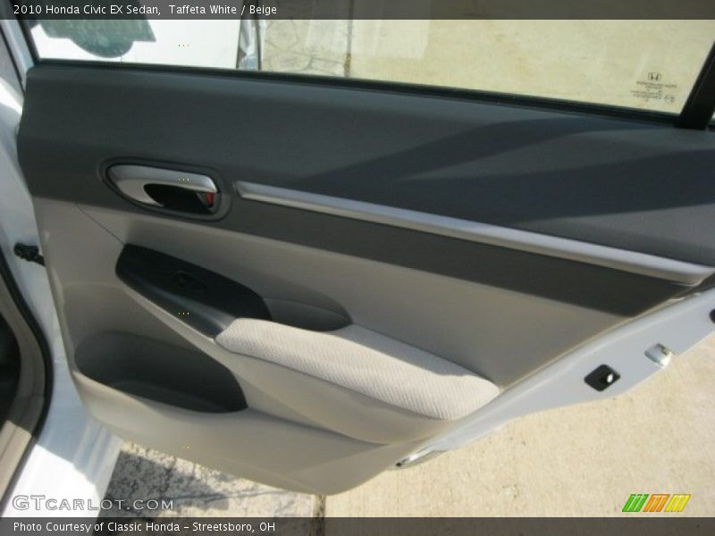 Taffeta White / Beige 2010 Honda Civic EX Sedan