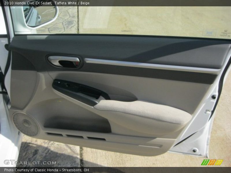 Taffeta White / Beige 2010 Honda Civic EX Sedan