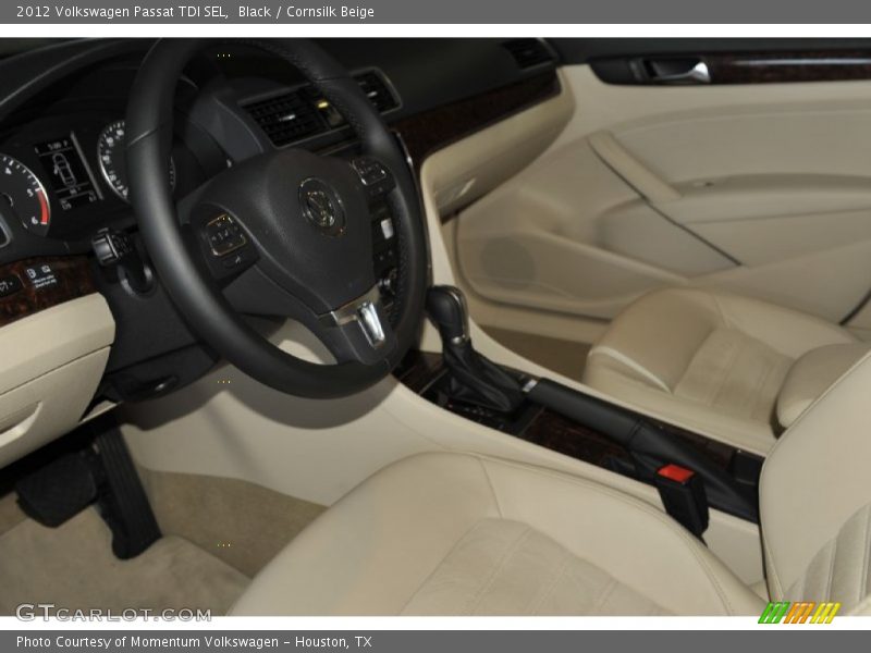 Black / Cornsilk Beige 2012 Volkswagen Passat TDI SEL
