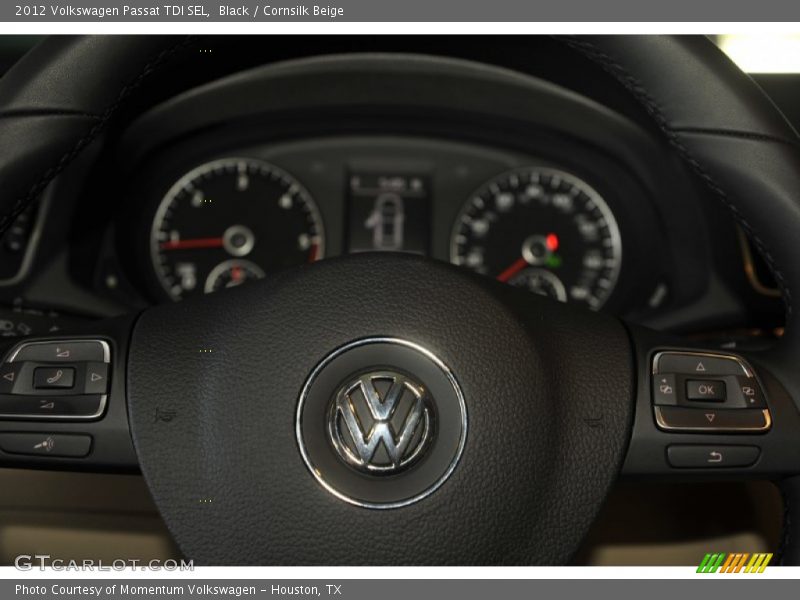 Black / Cornsilk Beige 2012 Volkswagen Passat TDI SEL