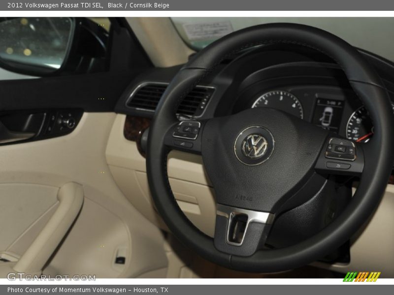 Black / Cornsilk Beige 2012 Volkswagen Passat TDI SEL