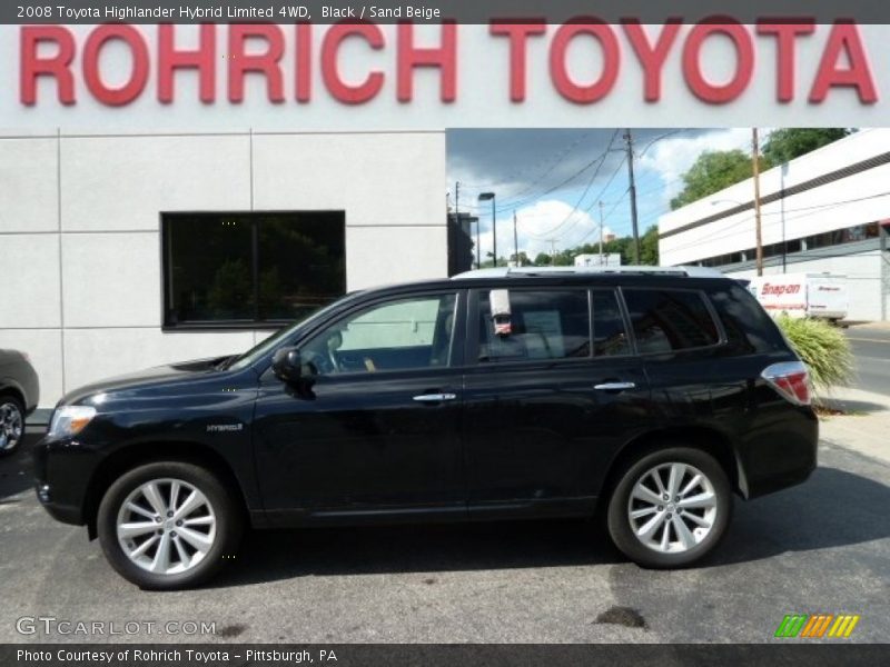 Black / Sand Beige 2008 Toyota Highlander Hybrid Limited 4WD