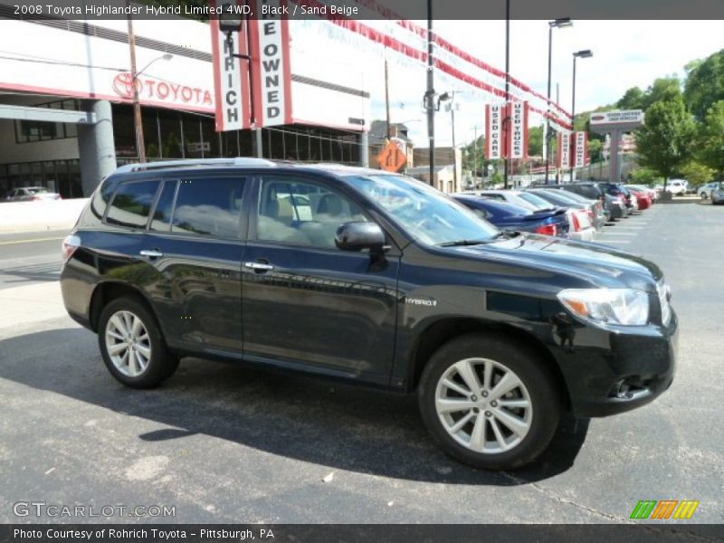 Black / Sand Beige 2008 Toyota Highlander Hybrid Limited 4WD