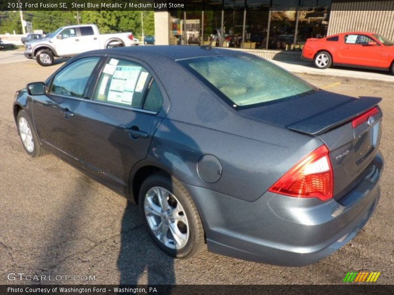 Steel Blue Metallic / Medium Light Stone 2012 Ford Fusion SE