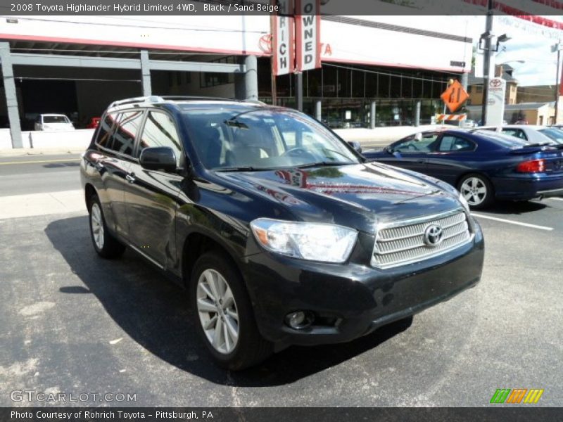 Black / Sand Beige 2008 Toyota Highlander Hybrid Limited 4WD