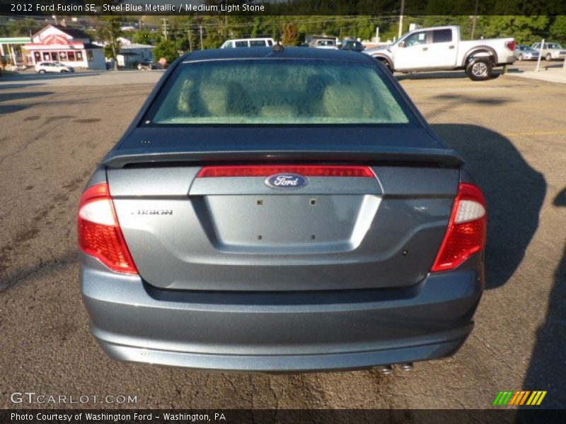 Steel Blue Metallic / Medium Light Stone 2012 Ford Fusion SE