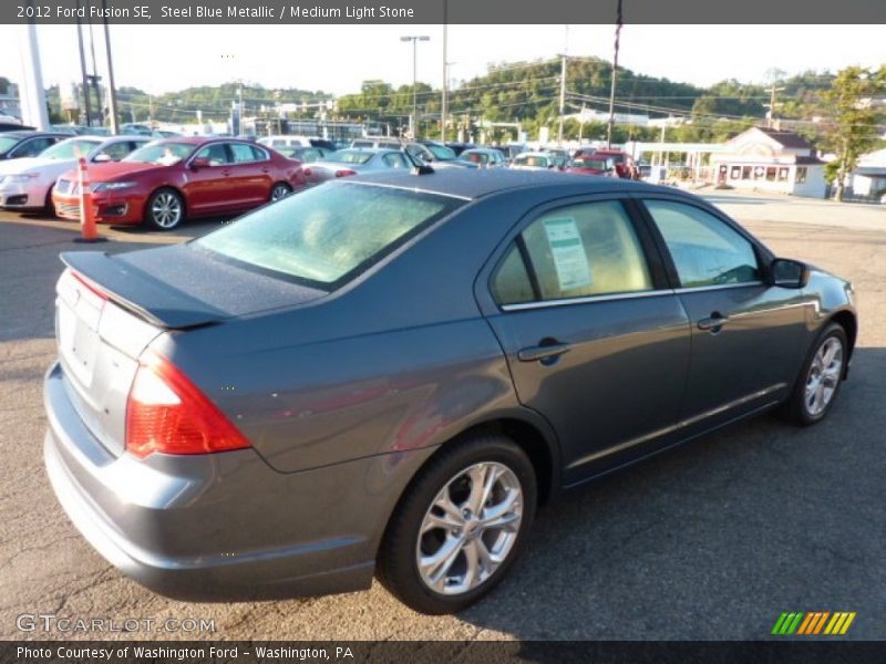 Steel Blue Metallic / Medium Light Stone 2012 Ford Fusion SE