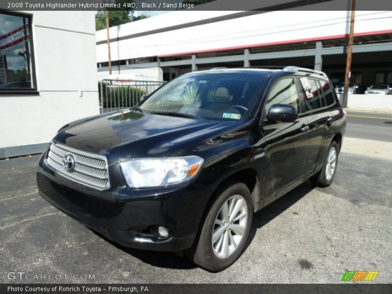 Black / Sand Beige 2008 Toyota Highlander Hybrid Limited 4WD