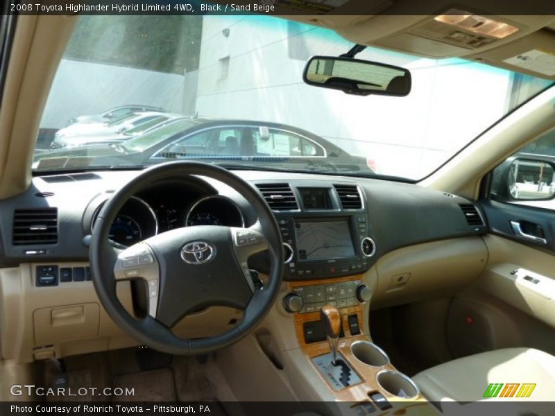 Black / Sand Beige 2008 Toyota Highlander Hybrid Limited 4WD
