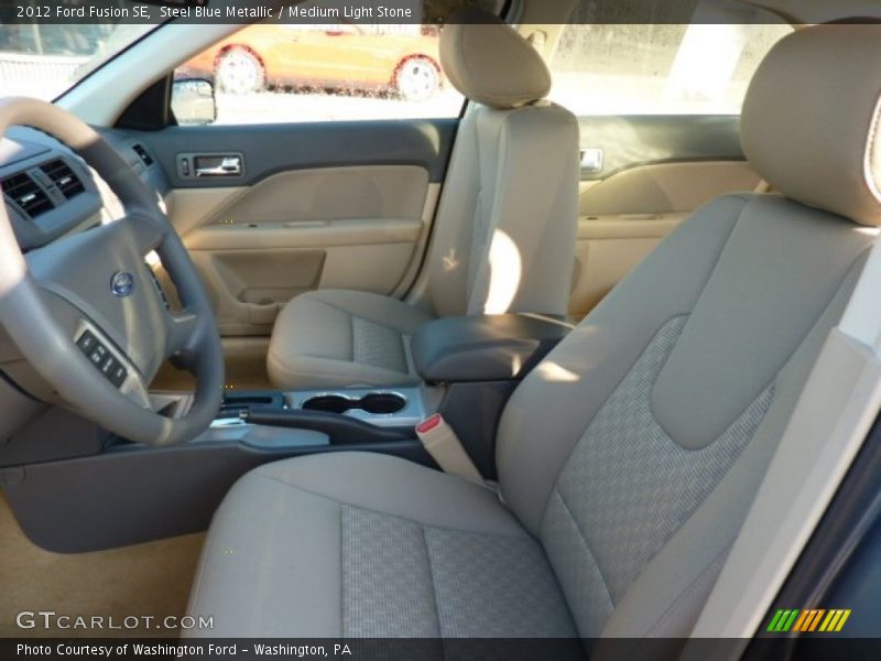 Steel Blue Metallic / Medium Light Stone 2012 Ford Fusion SE