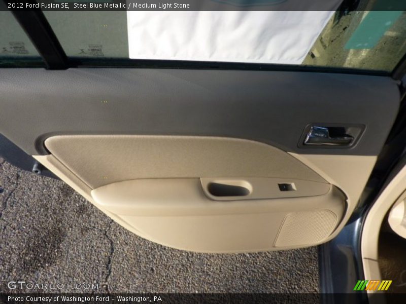 Steel Blue Metallic / Medium Light Stone 2012 Ford Fusion SE