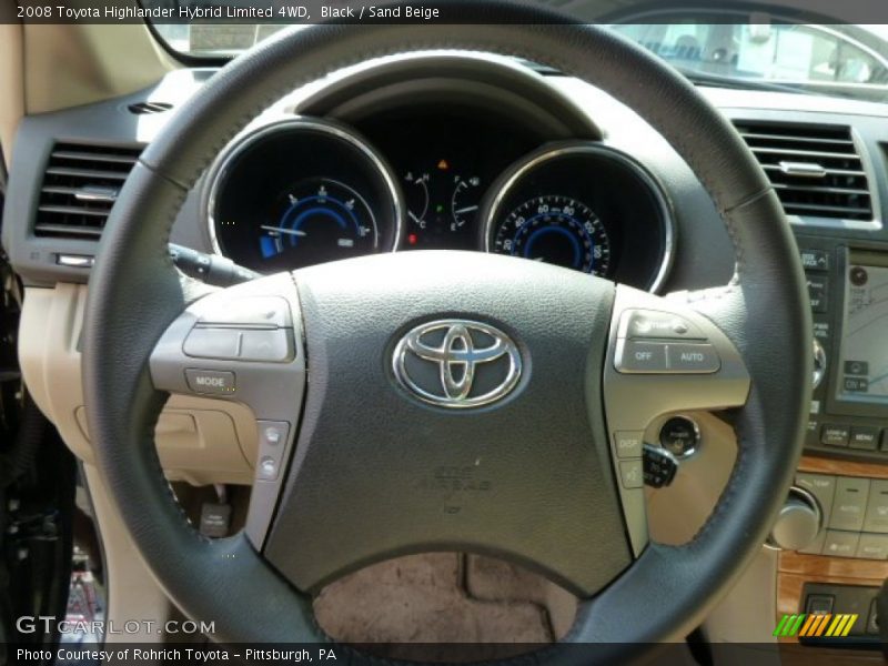 Black / Sand Beige 2008 Toyota Highlander Hybrid Limited 4WD