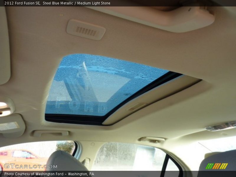 Steel Blue Metallic / Medium Light Stone 2012 Ford Fusion SE