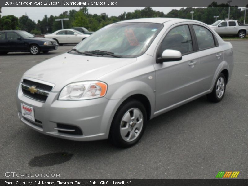 Cosmic Silver / Charcoal Black 2007 Chevrolet Aveo LS Sedan