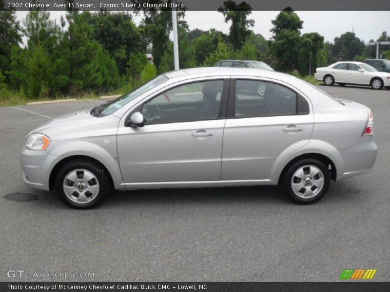 Cosmic Silver / Charcoal Black 2007 Chevrolet Aveo LS Sedan