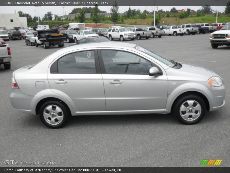 Cosmic Silver / Charcoal Black 2007 Chevrolet Aveo LS Sedan