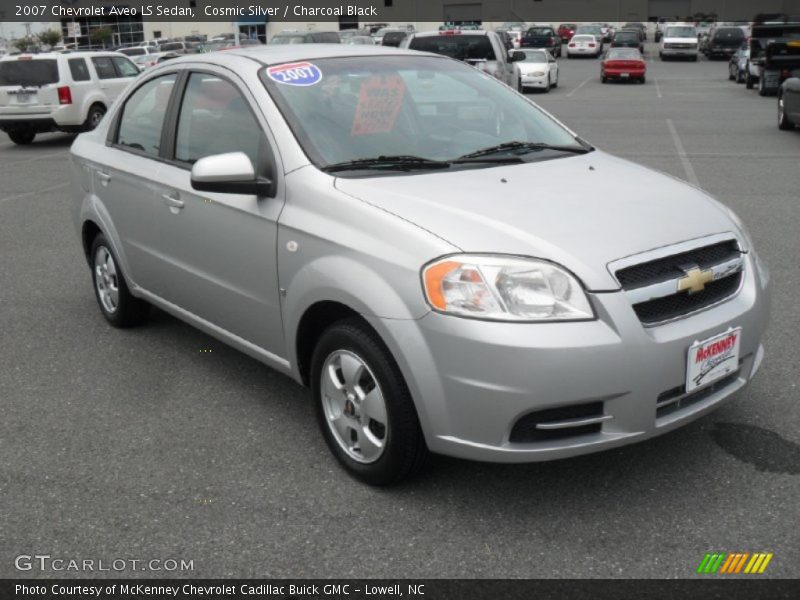 Cosmic Silver / Charcoal Black 2007 Chevrolet Aveo LS Sedan