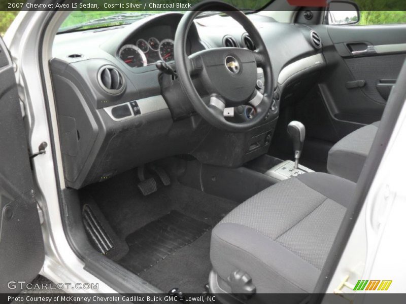 Cosmic Silver / Charcoal Black 2007 Chevrolet Aveo LS Sedan