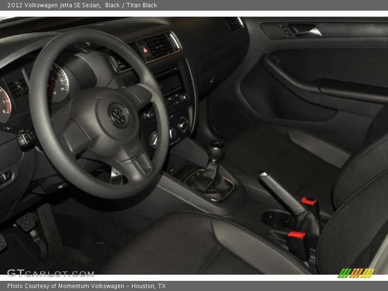 Black / Titan Black 2012 Volkswagen Jetta SE Sedan