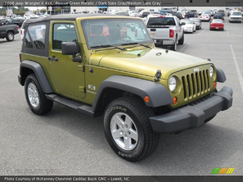 Rescue Green Metallic / Dark Slate Gray/Medium Slate Gray 2008 Jeep Wrangler X 4x4