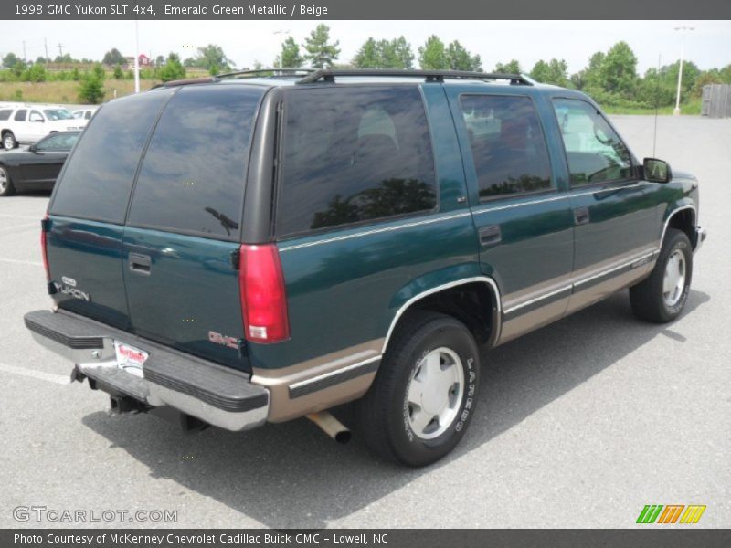 Emerald Green Metallic / Beige 1998 GMC Yukon SLT 4x4