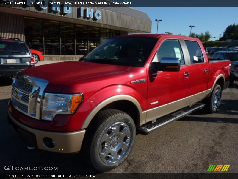 Red Candy Metallic / Pale Adobe 2011 Ford F150 Lariat SuperCrew 4x4