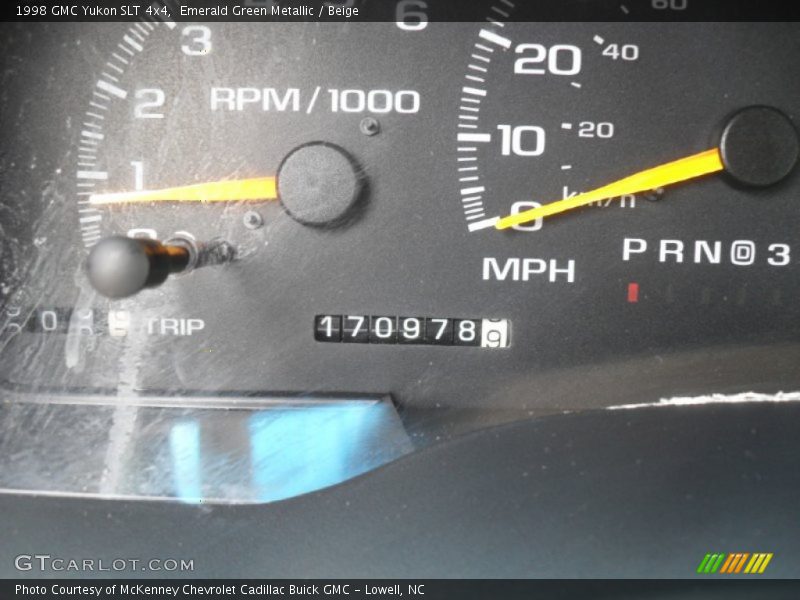Emerald Green Metallic / Beige 1998 GMC Yukon SLT 4x4