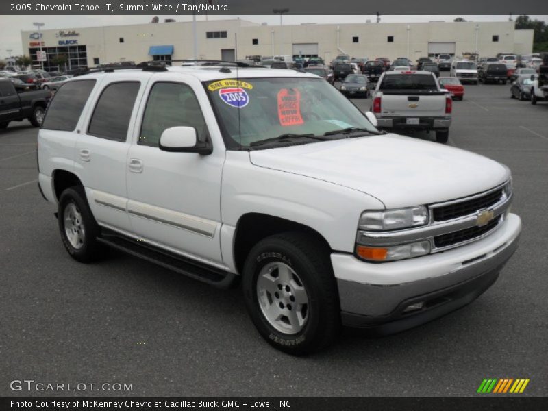 Summit White / Tan/Neutral 2005 Chevrolet Tahoe LT