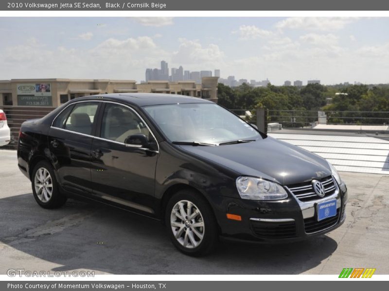 Black / Cornsilk Beige 2010 Volkswagen Jetta SE Sedan