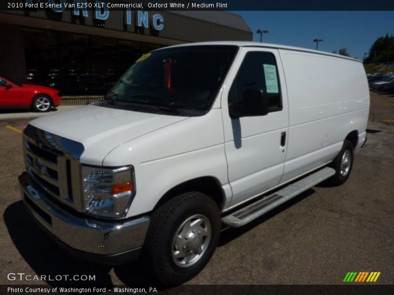 Oxford White / Medium Flint 2010 Ford E Series Van E250 XLT Commericial