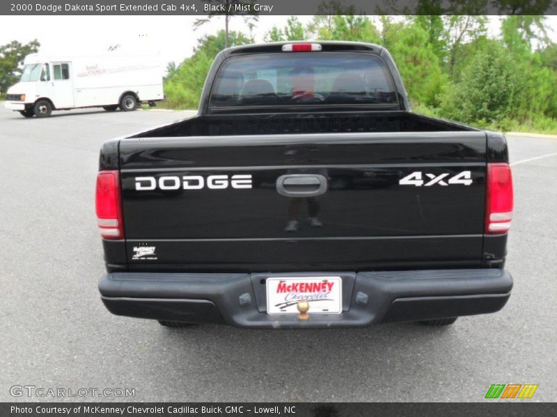 Black / Mist Gray 2000 Dodge Dakota Sport Extended Cab 4x4